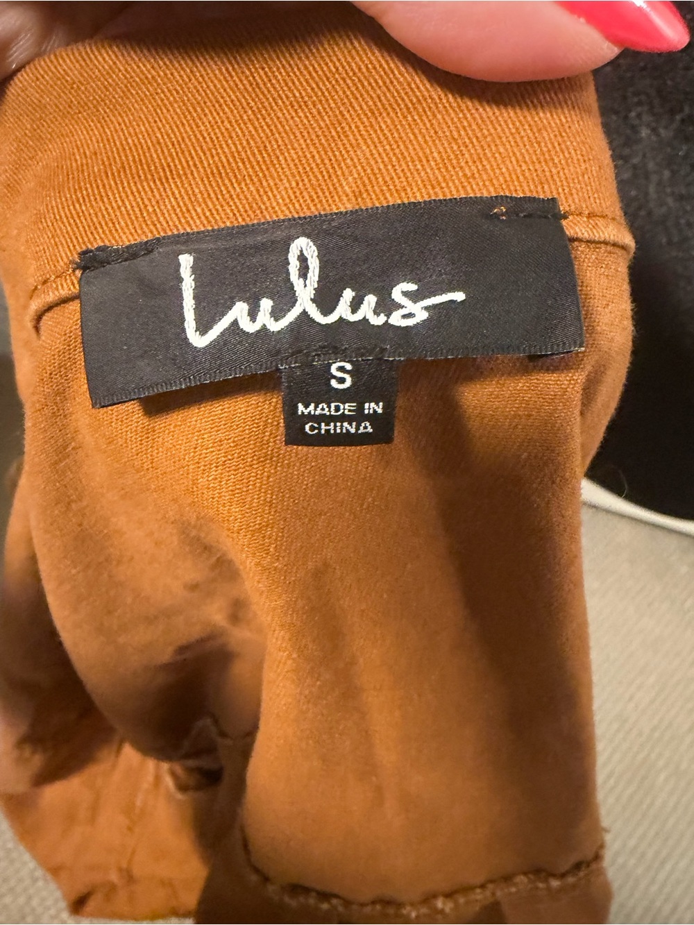 Lulus Rust Utility Jacket | Button Front | Lightweight | Size Small - Picture 4 of 6